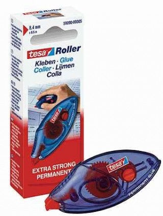 TESA ecoLogo Kleberoller – extra stark, transparent, lösemittelfrei, für Papier, Karton, Fotos