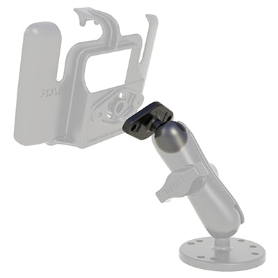RAM Mounts RAM-B-238 – Montagebasis mit Kugel, 2 7/16"×1 5/16", Aluminium, Schwarz