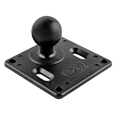 RAM Mounts VESA Basis C-Grösse – VESA-Adapterplatte – VESA 75×75 mm – Aluminium, Kugel ø 3,81 cm – Schwarz