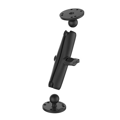 RAM Mounts 48083 – Montagehalterung, 1" Kugelhalterung, 2/2,5" Rundbasen, Schwarz, 185,7 mm