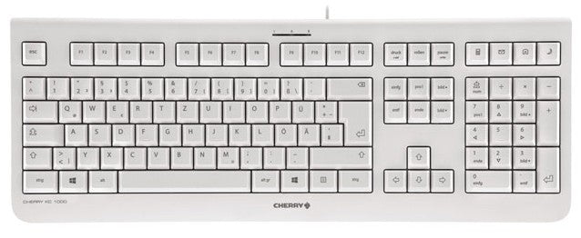 CHERRY Tastatur, kabelgebunden (USB-A), CH-Layout (DE-CH), Fullsize (mit Ziffernblock), Membran, Grau