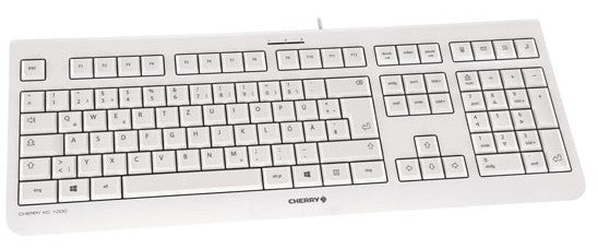 CHERRY Tastatur, kabelgebunden (USB-A), CH-Layout (DE-CH), Fullsize (mit Ziffernblock), Membran, Grau