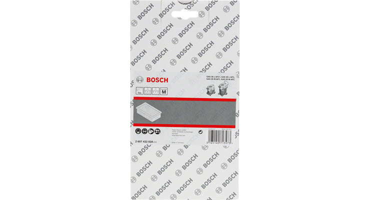 Bosch Flachfaltenfilter – 14 × 24 × 5,6 cm, für GAS 35 L AFC, GAS 35 L SFC+, GAS 35 M AFC und andere