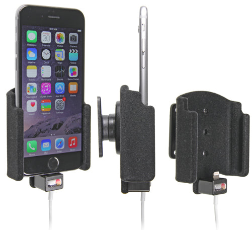 Brodit PA 514660 – Auto-Halterung – mit Lightning-Kabel, drehbar – für Auto, für iPhone 6 – Schwarz