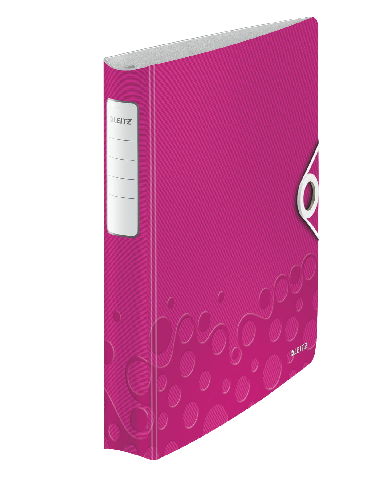 Leitz Ringbuch Active WOW SoftClick – A4 Hochformat – 4-Ring Bügelmechanik, Ø 30 mm, Rücken 52 mm – Pink, Kunststoff