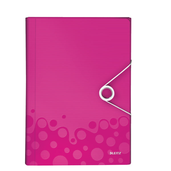 Leitz Sammelmappe für A4, Kunststoff, Pink, mit Gummiband