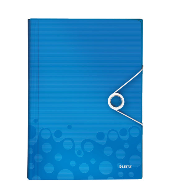 Leitz Sammelmappe für A4, Kunststoff, Blau, mit Gummizug