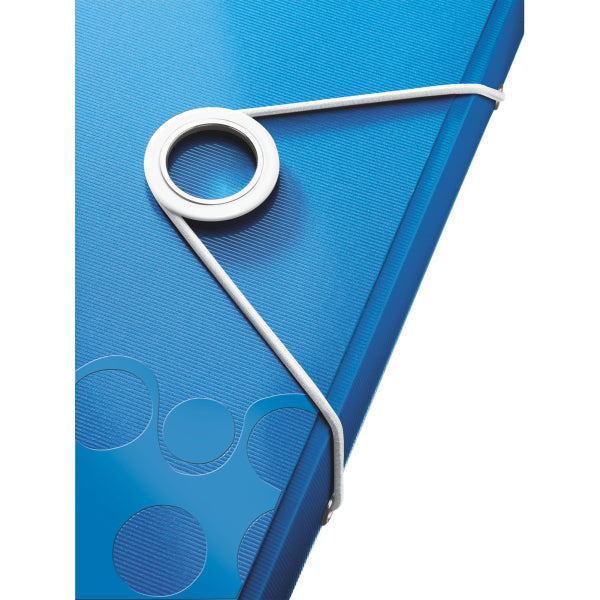 Leitz Sammelmappe für A4, Kunststoff, Blau, mit Gummizug