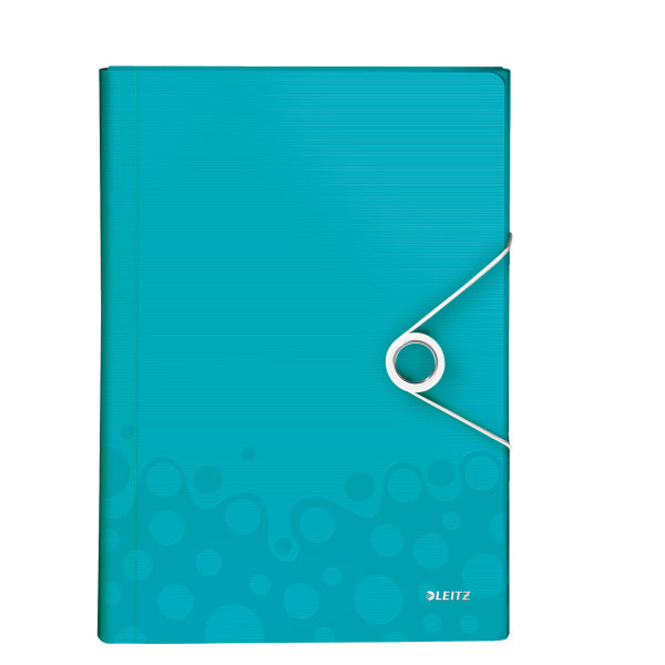 Leitz Sammelmappe für A4, Kunststoff, Eisblau, mit Gummizug