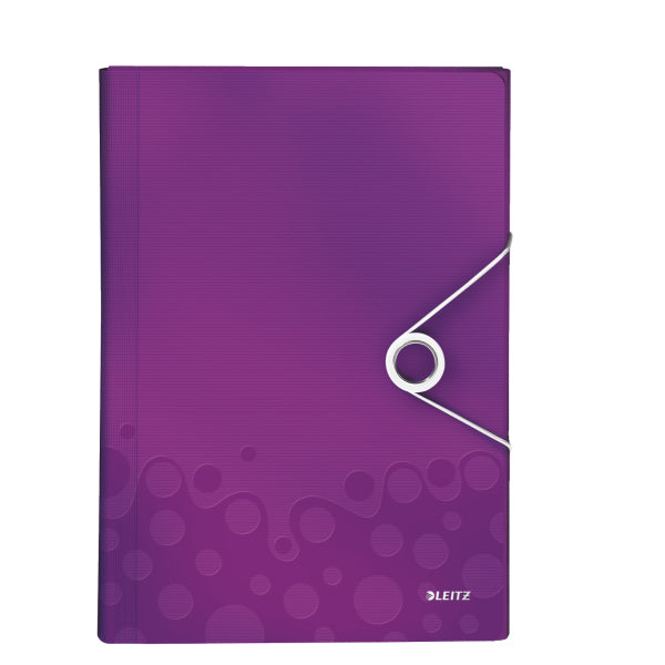 Leitz Sammelmappe für A4, Kunststoff, Violett, mit Gummizug