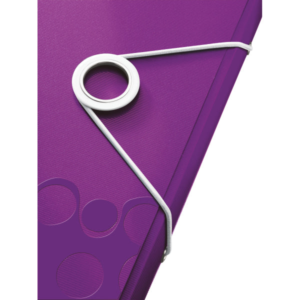 Leitz Sammelmappe für A4, Kunststoff, Violett, mit Gummizug