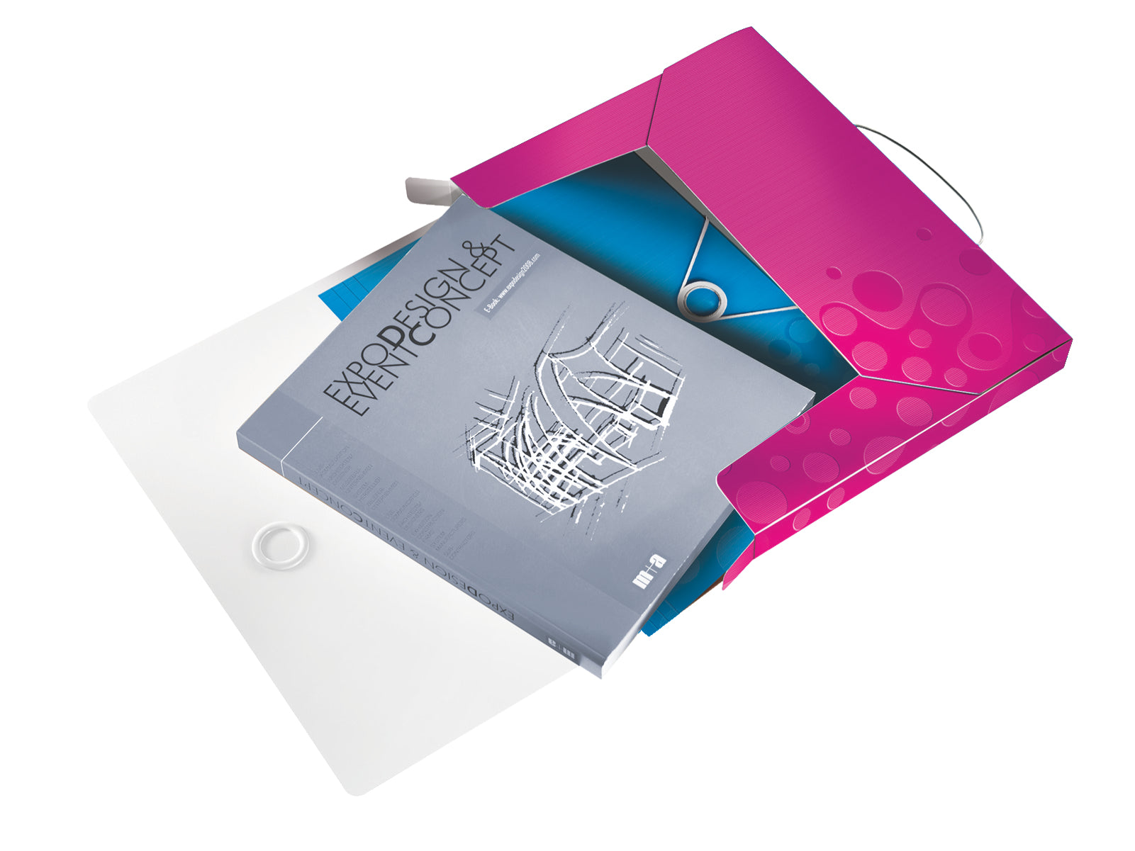 Leitz Aufbewahrungsbox WOW – 250 Blatt – für A4 – Polypropylen (PP) – metallisch/pink – 250 × 37 × 330 mm
