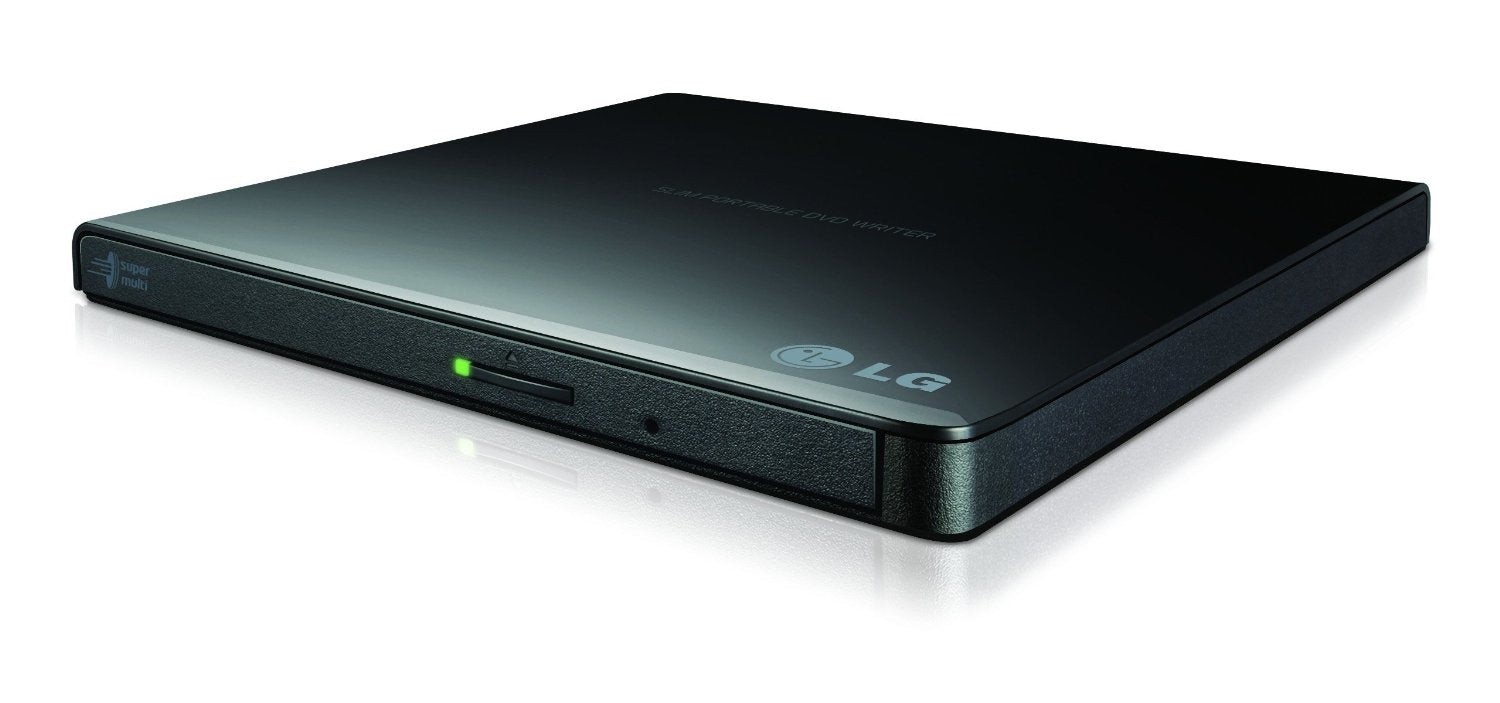 LG GP57EB40 – Externes DVD Super Multi DL Laufwerk, USB 2.0, Ablage, Schwarz, für Desktop/Laptop
