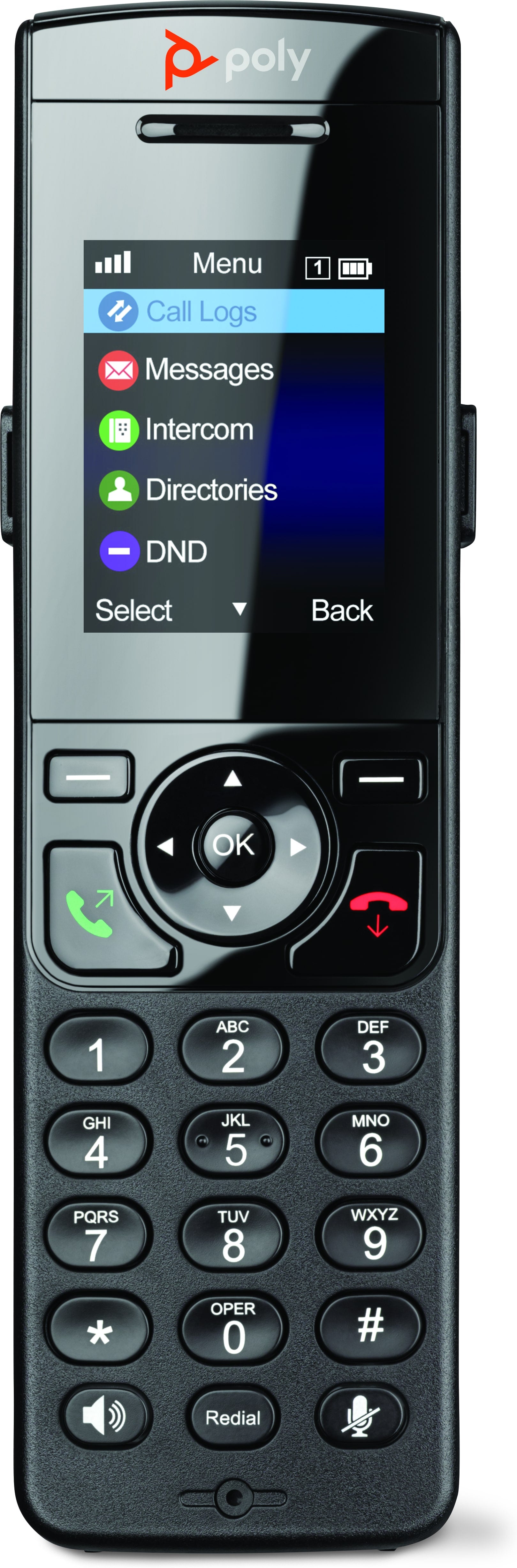 Poly VVX D230/60 – Wandhalterung, Akku, Gürtelclip, für Poly VVX D230, Schwarz