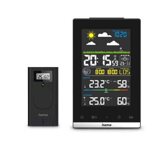 Hama Jamaika Thermo-Hygrometer (Handgerät) – Kabellos, −20–60 °C, 20–95 %, Innen/Aussen