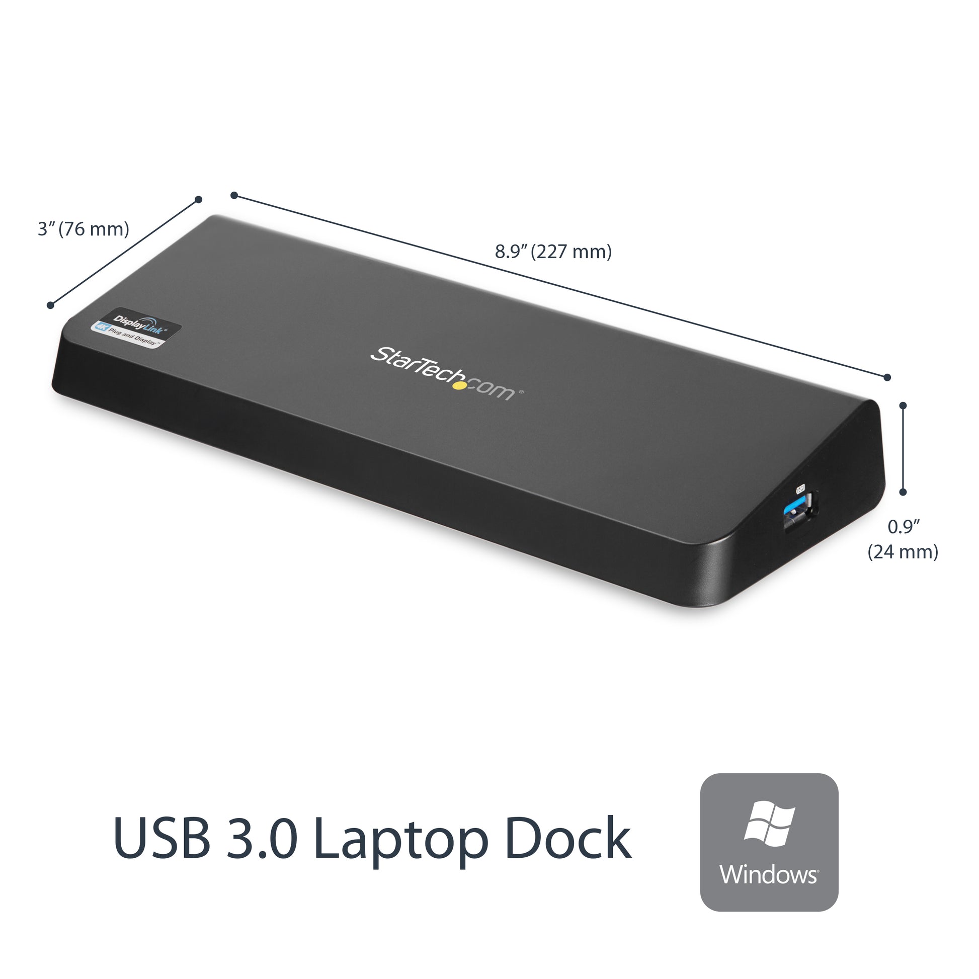 StarTech.com Dockingstation – USB-A, 1× DP, 1× HDMI, 4× USB-A, GbE, 3,5 mm Audio, für Windows/Mac/ChromeOS