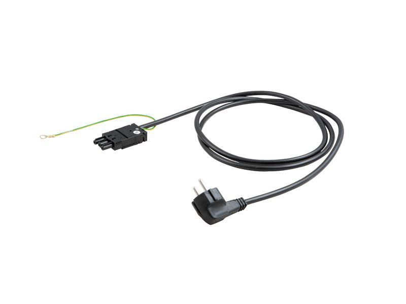 Bachmann Gerätezuleitung Stromkabel – Schuko (CEE 7/7) – Wieland GST18, 2 m, 3×1,5 mm², 250 V/16 A, schwarz
