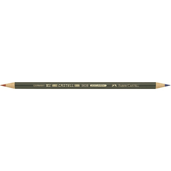 Faber-Castell Kopierfarbstift, Jumbo, mit Radierer, Blau/Rot, Mine Ø 3,25 mm, Dunkelgrün