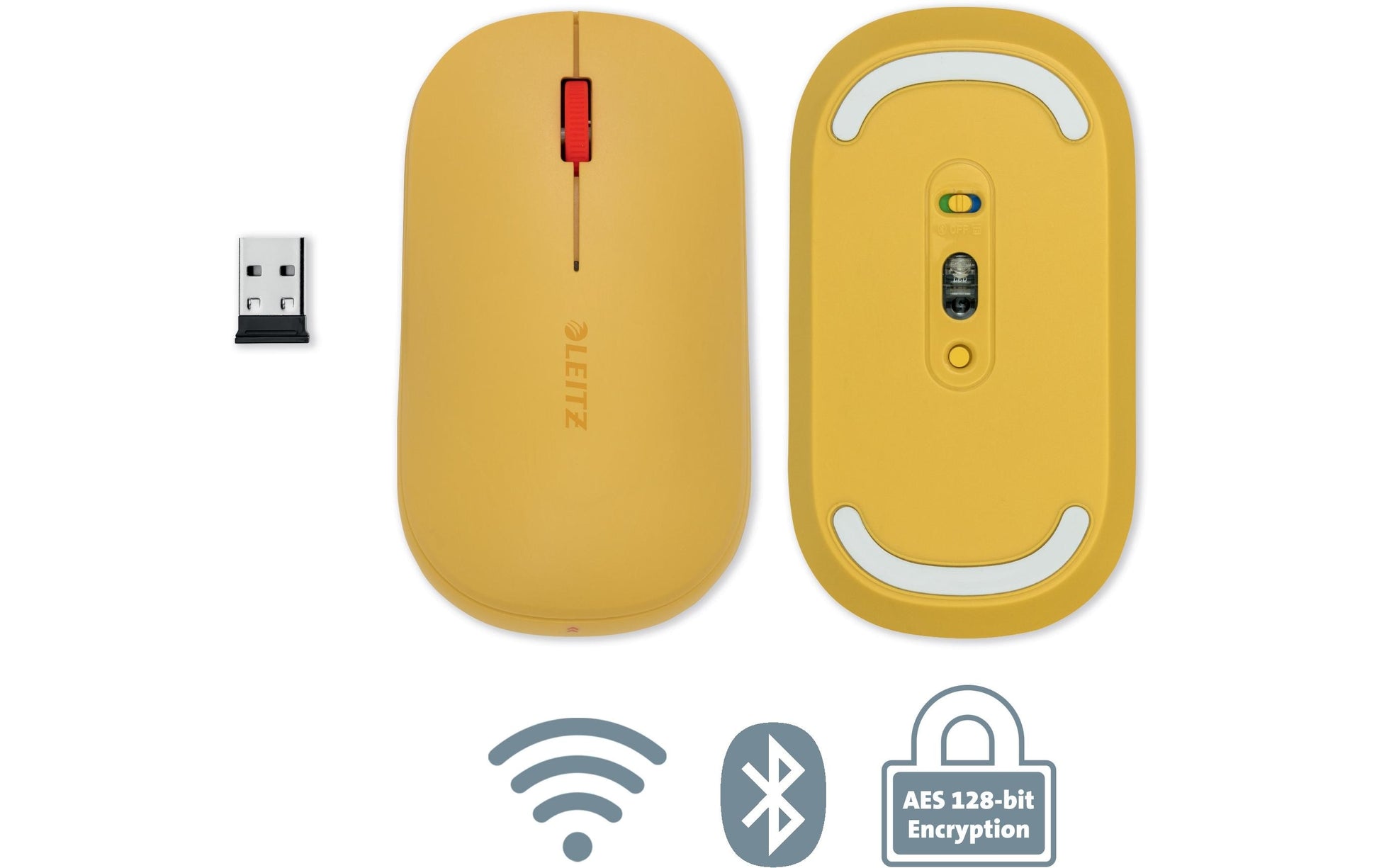 Leitz Cosy – Maus – Kabellos (Bluetooth/2,4 GHz), 4000 DPI, beidhändig