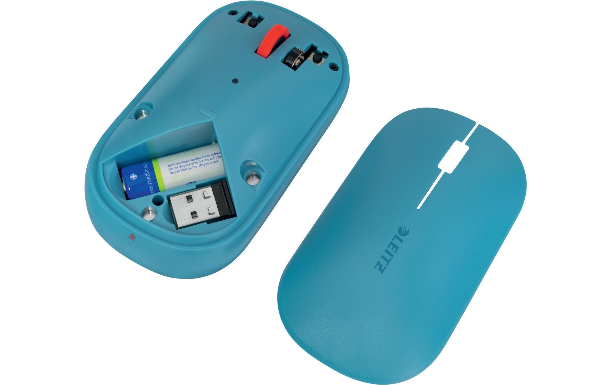 Leitz Cosy – Maus – Kabellos (Bluetooth/2,4 GHz), beidhändig, Blau