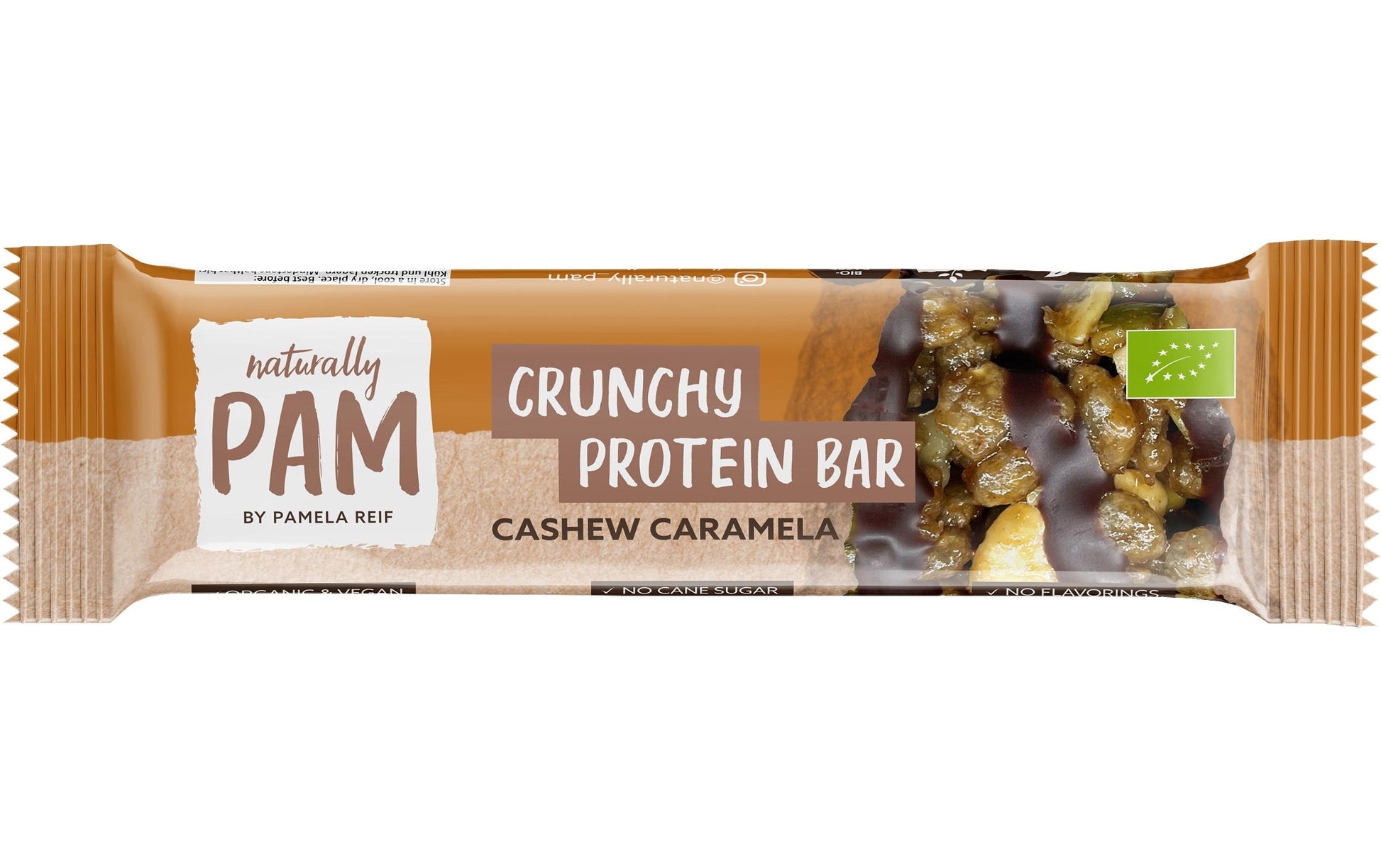 Naturally Pam Crunchy Protein-Riegel – Schokolade, bio, vegan – 12 × 30 g