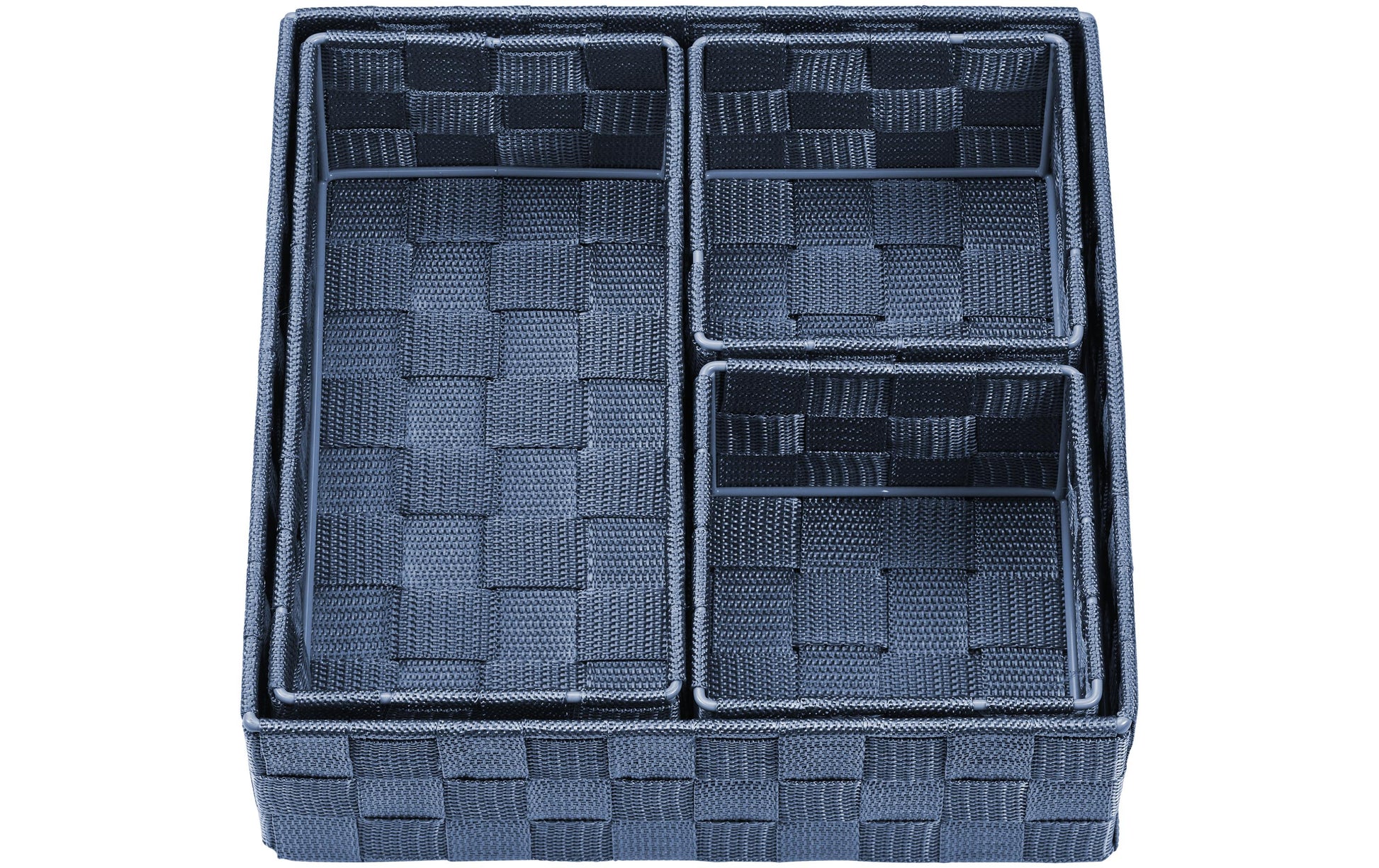 Diaqua Irina Aufbewahrungskorb – Polypropylen (PP) – Blau – 240 × 80 × 260 mm – 4-teiliges Set