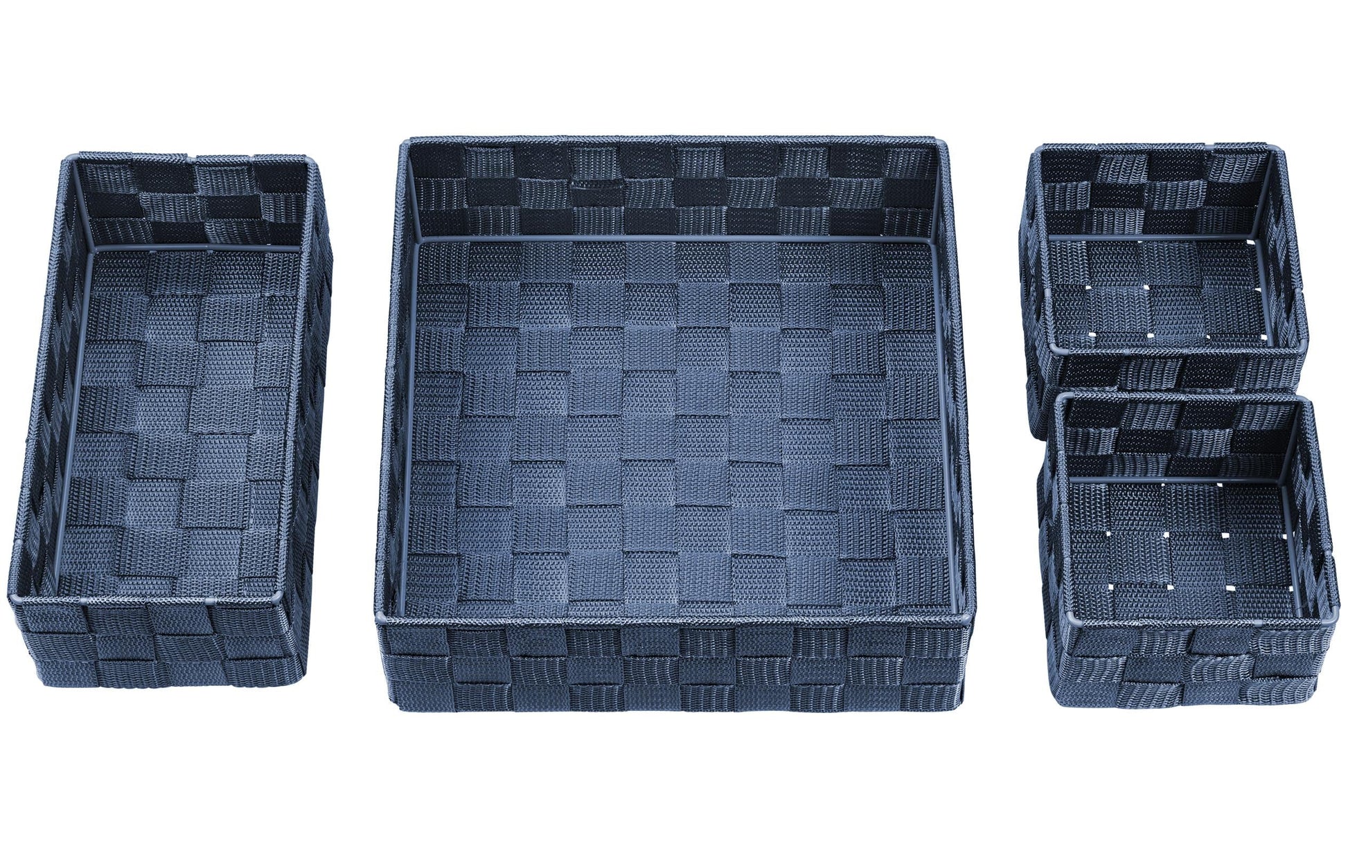 Diaqua Irina Aufbewahrungskorb – Polypropylen (PP) – Blau – 240 × 80 × 260 mm – 4-teiliges Set