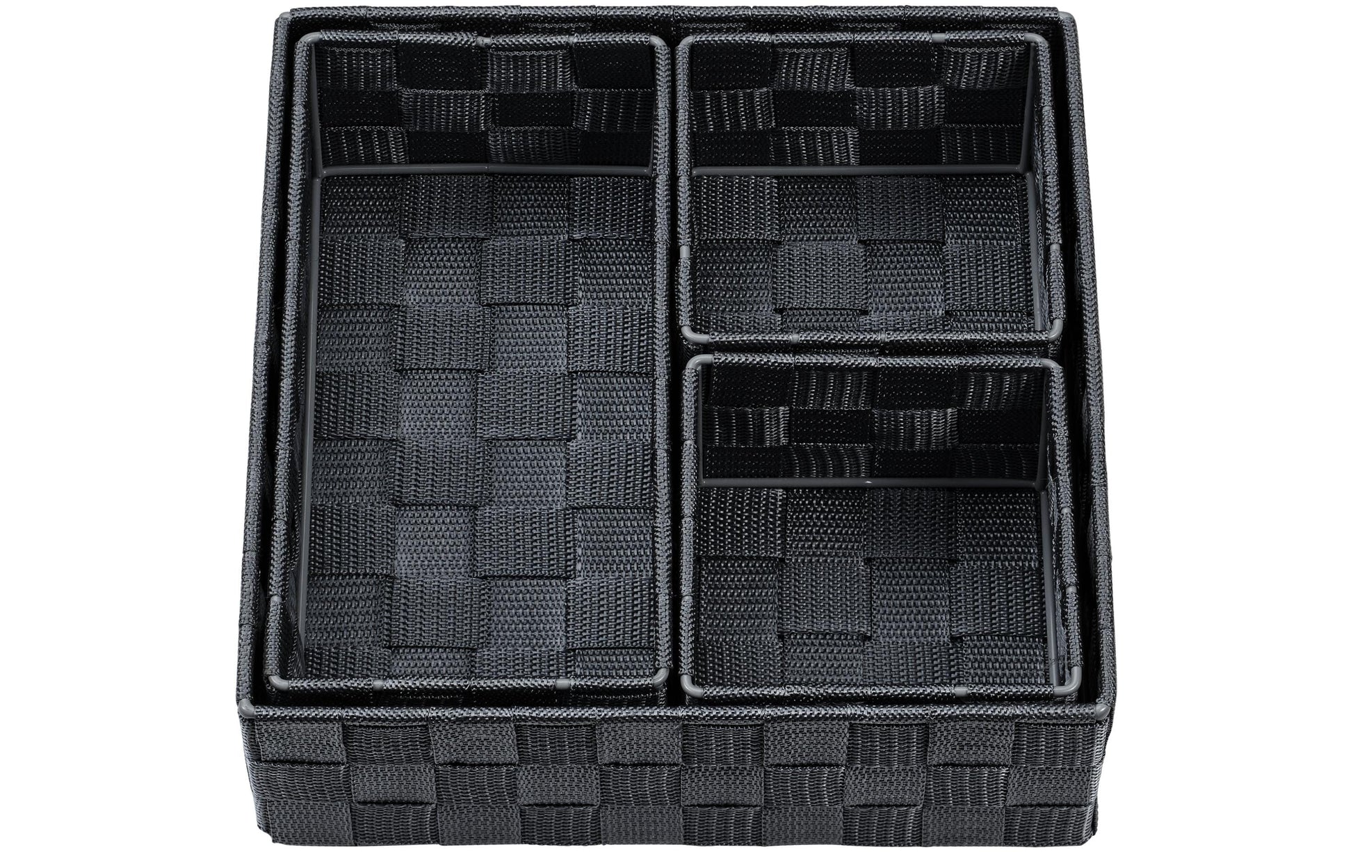 Diaqua Irina Aufbewahrungskorb – Polypropylen – Schwarz – 260 × 80 × 260 mm – 4-teiliges Set