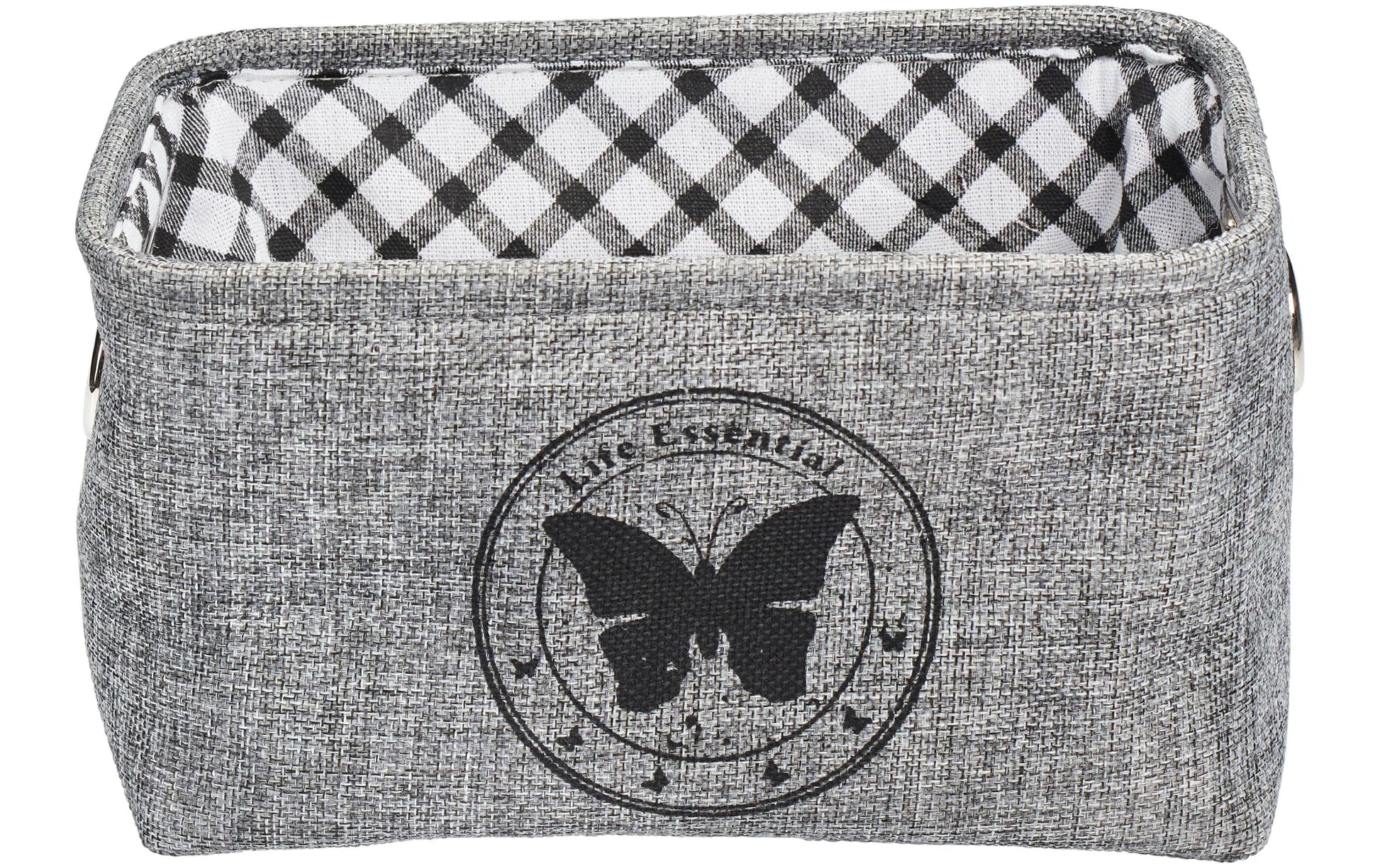 Diaqua Butterfly Aufbewahrungskorb – Baumwolle – Grau – 280 × 190 × 160 mm