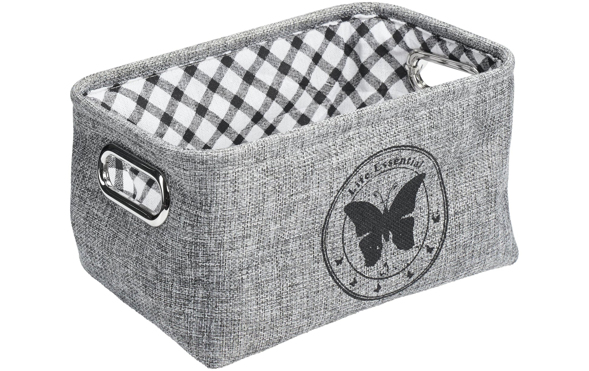 Diaqua Butterfly Aufbewahrungskorb – Baumwolle – Grau – 280 × 190 × 160 mm