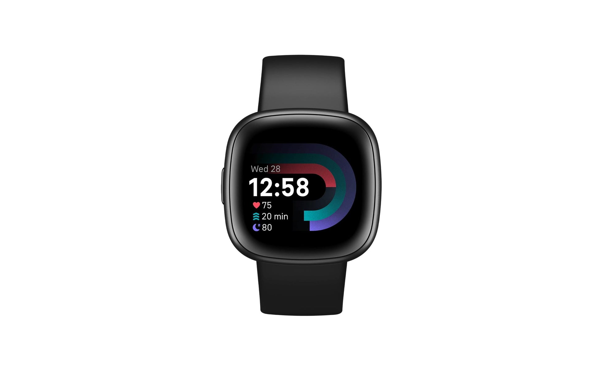 Fitbit Versa 4 – GPS-Smartwatch – 40,5 mm, GPS, Bluetooth, 50 m, Schwarz, Sportarmband