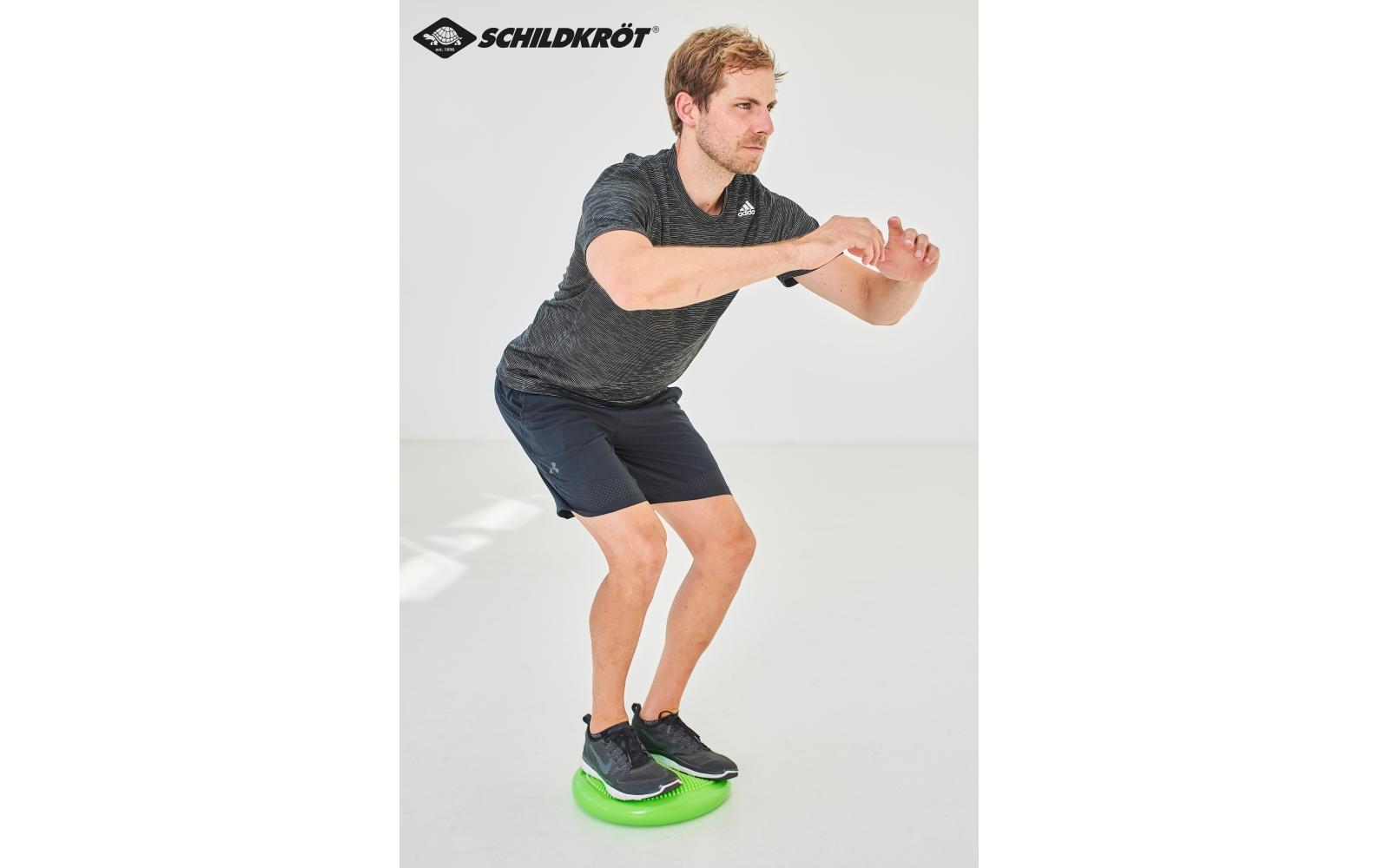 Schildkröt fitness Balancekissen – ø 33 cm, PVC, belastbar bis 150 kg, grün