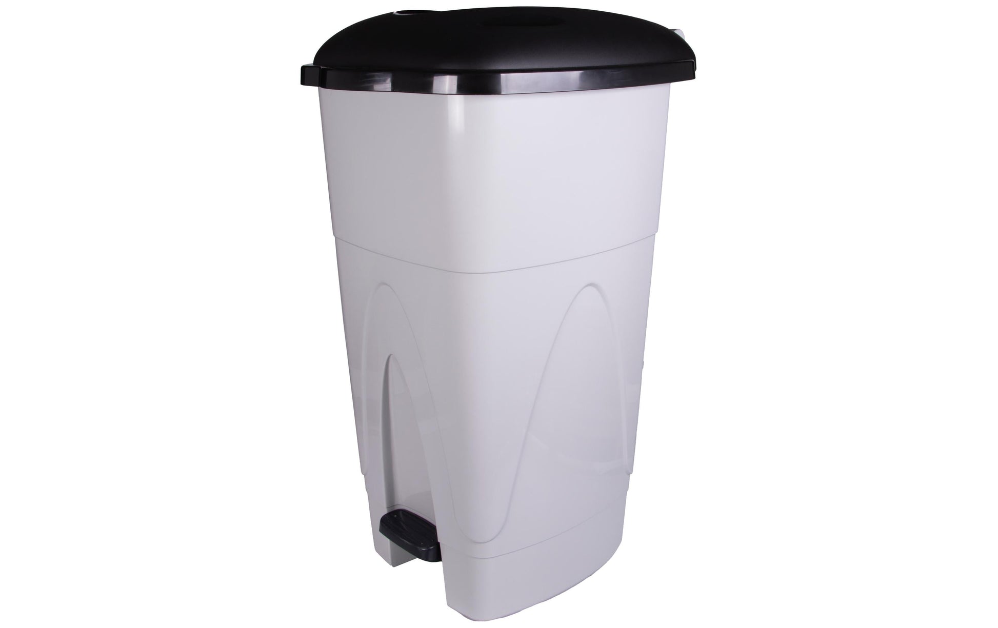 EDI CLEAN Treteimer – 110 l – Kunststoff (PP), rechteckig – schwarz – mit Rollen