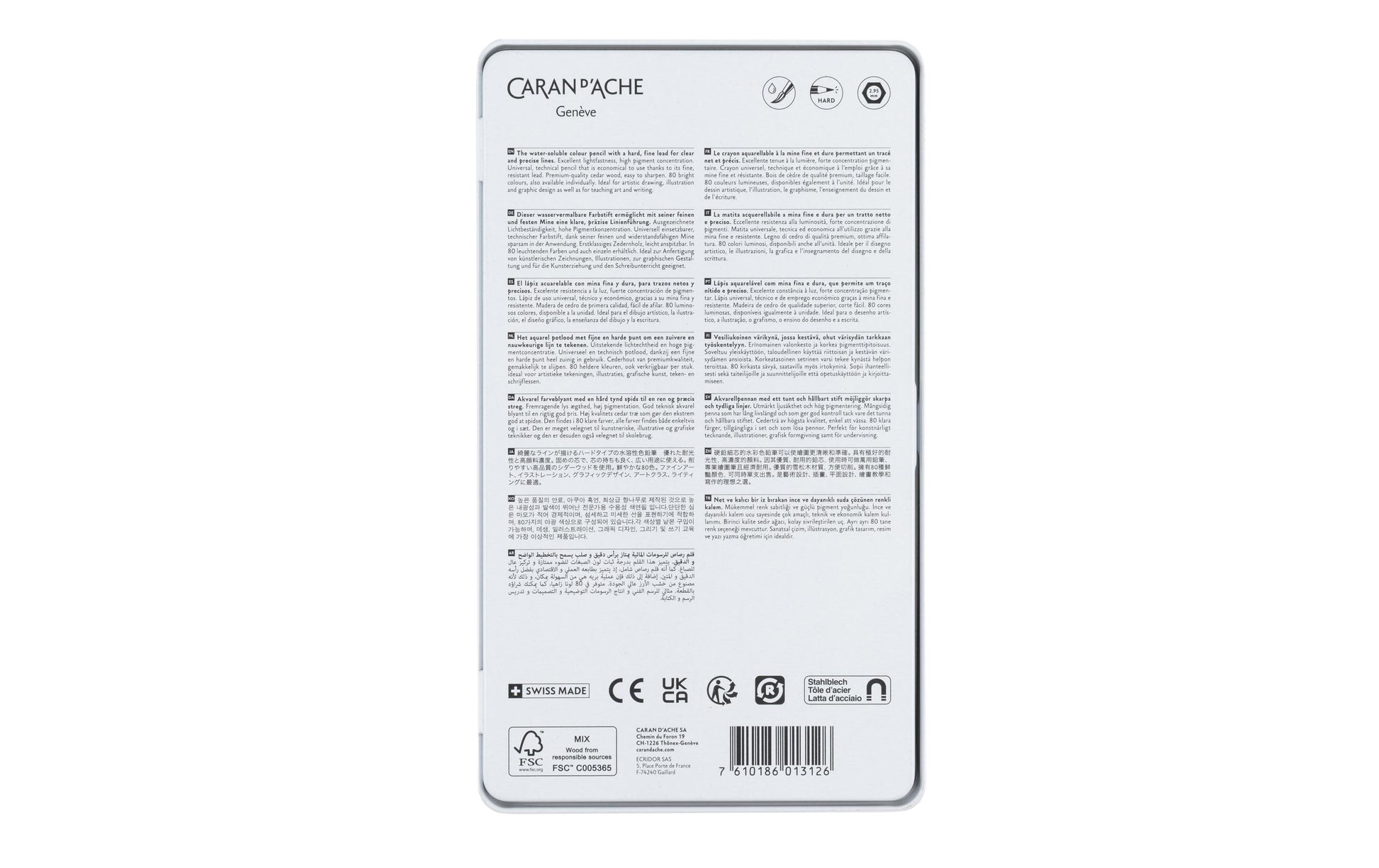 Caran d-Ache Caran d'Ache Prismalo – Stiftebox, leer, mehrfarbig