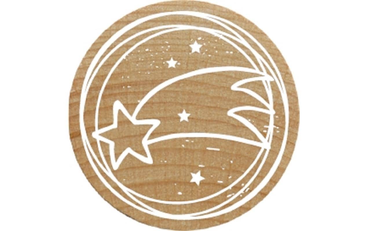 Woodies W21007 – Motivstempel, Holz, Motiv Festtage, Ø 30 mm