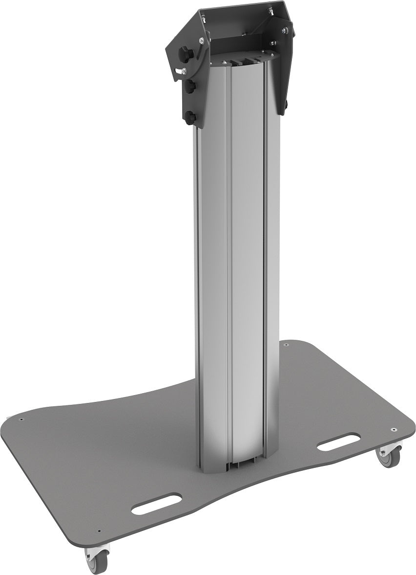SmartMetals TV-Wagen – bis 50" – bis 65 kg, mit Rollen – Aluminium/Grau