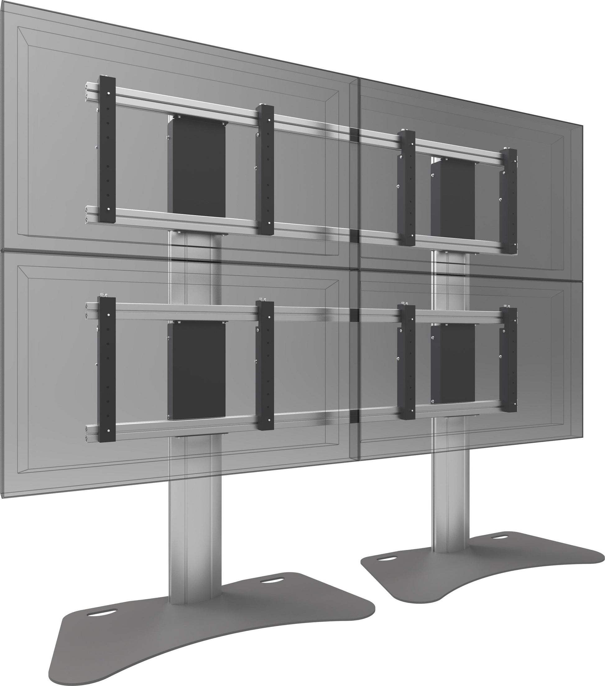 SmartMetals Videowandhalterung – für Smartmetals VideoWall 172.0080, 172.0100, 172.0200 und andere – Aluminium