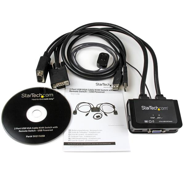 StarTech.com KVM-Switch 2×1, VGA/USB, externer Umschaltknopf