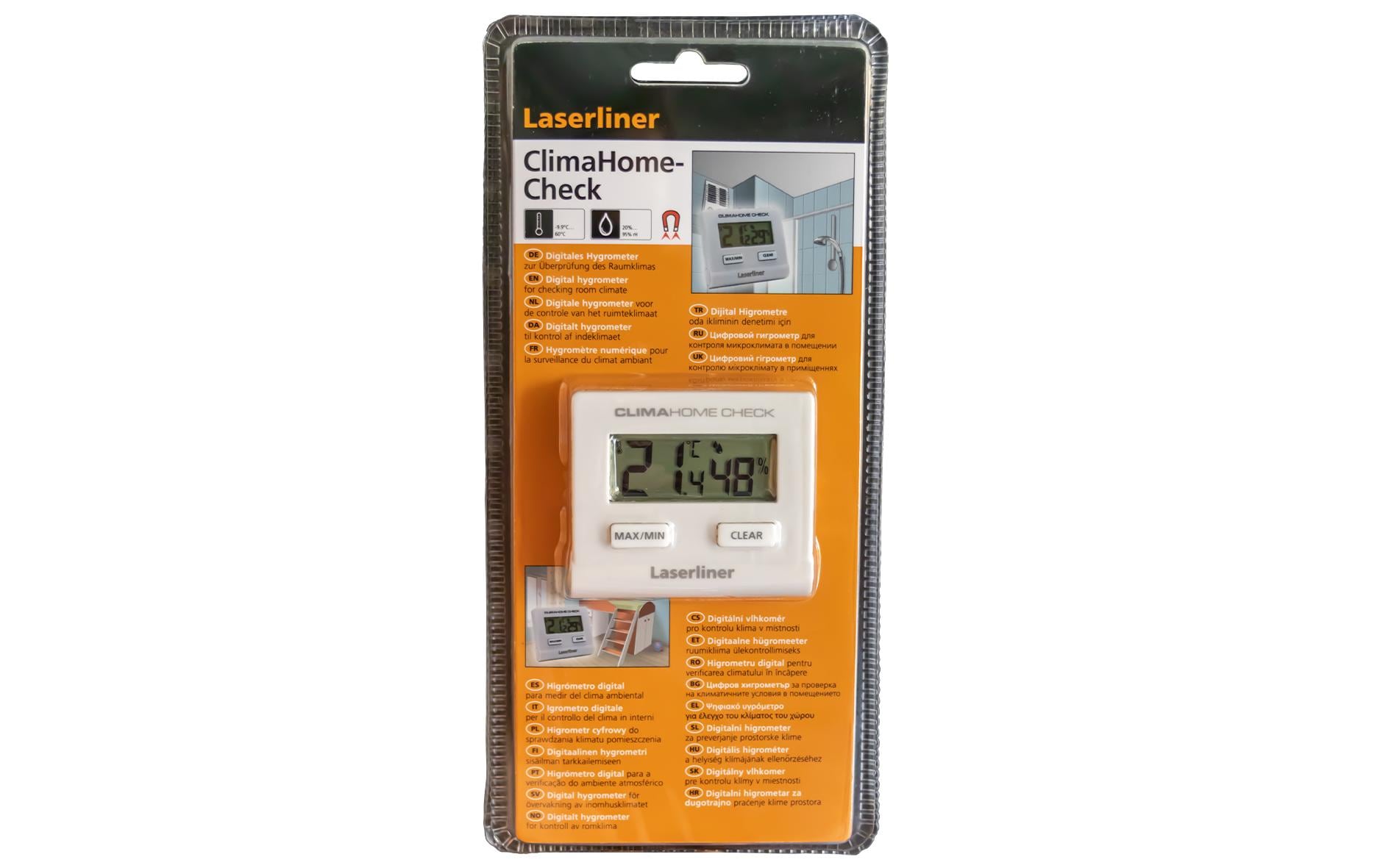 Laserliner ClimaCheck Temperatur-/Feuchtesensor – 0–50 °C, 20–99 %, Innen