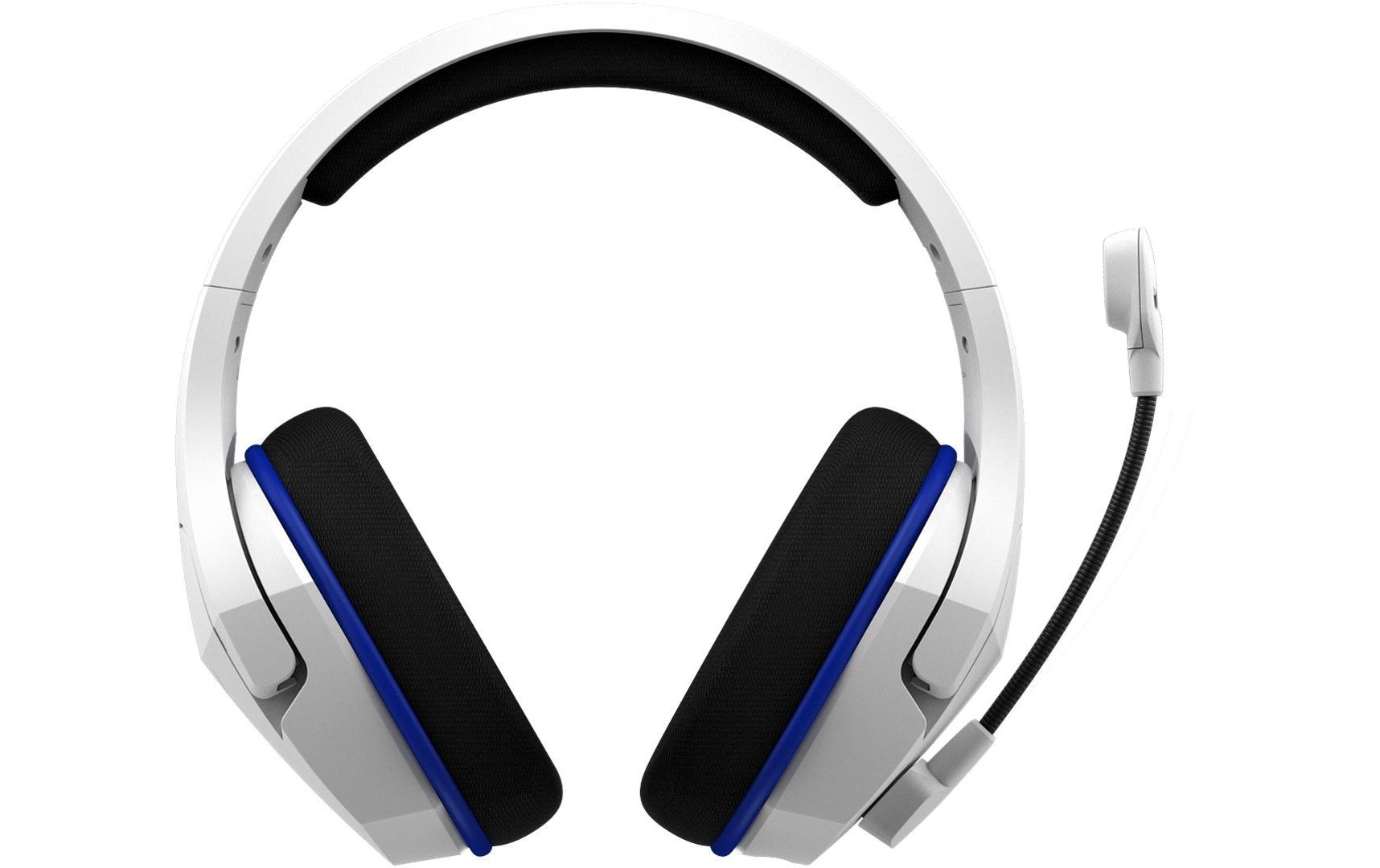 HyperX Stinger Core – Gaming-Headset – USB-A, Mikrofon mit Stummschaltung – Weiss/Blau – für PS5/PS4/PC