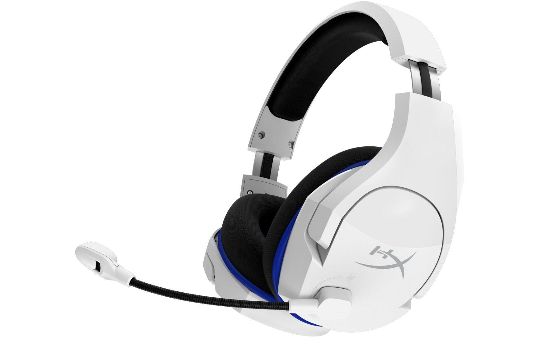 HyperX Stinger Core – Gaming-Headset – USB-A, Mikrofon mit Stummschaltung – Weiss/Blau – für PS5/PS4/PC