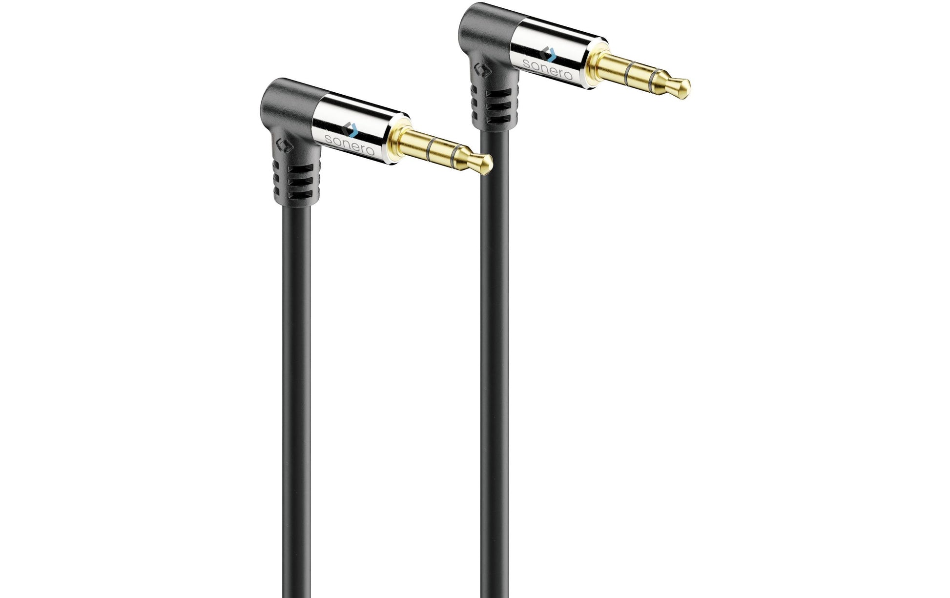 Sonero 3,5 mm Klinkenkabel – 90° Stecker–90° Stecker – 5 m, vergoldete Stecker