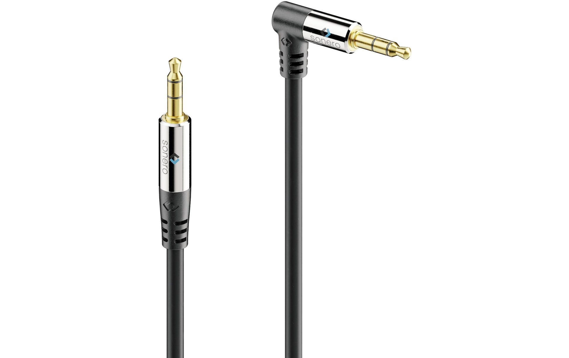 Sonero 3,5 mm Klinkenkabel – Stecker–90° Stecker – 2 m, vergoldete Stecker