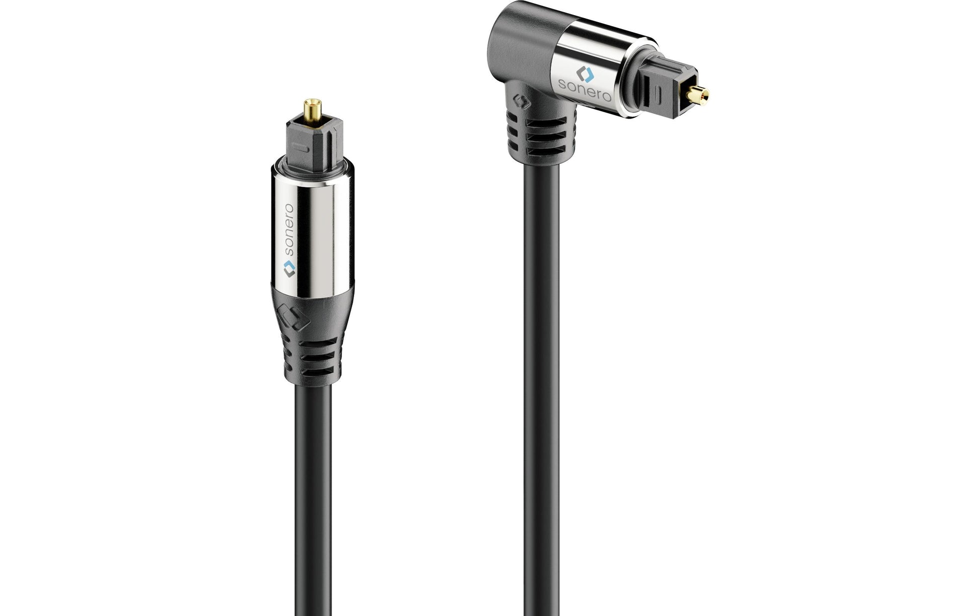 Sonero Toslink-Kabel (optisch) – Toslink Stecker–90° Stecker – 2 m, vergoldete Stecker