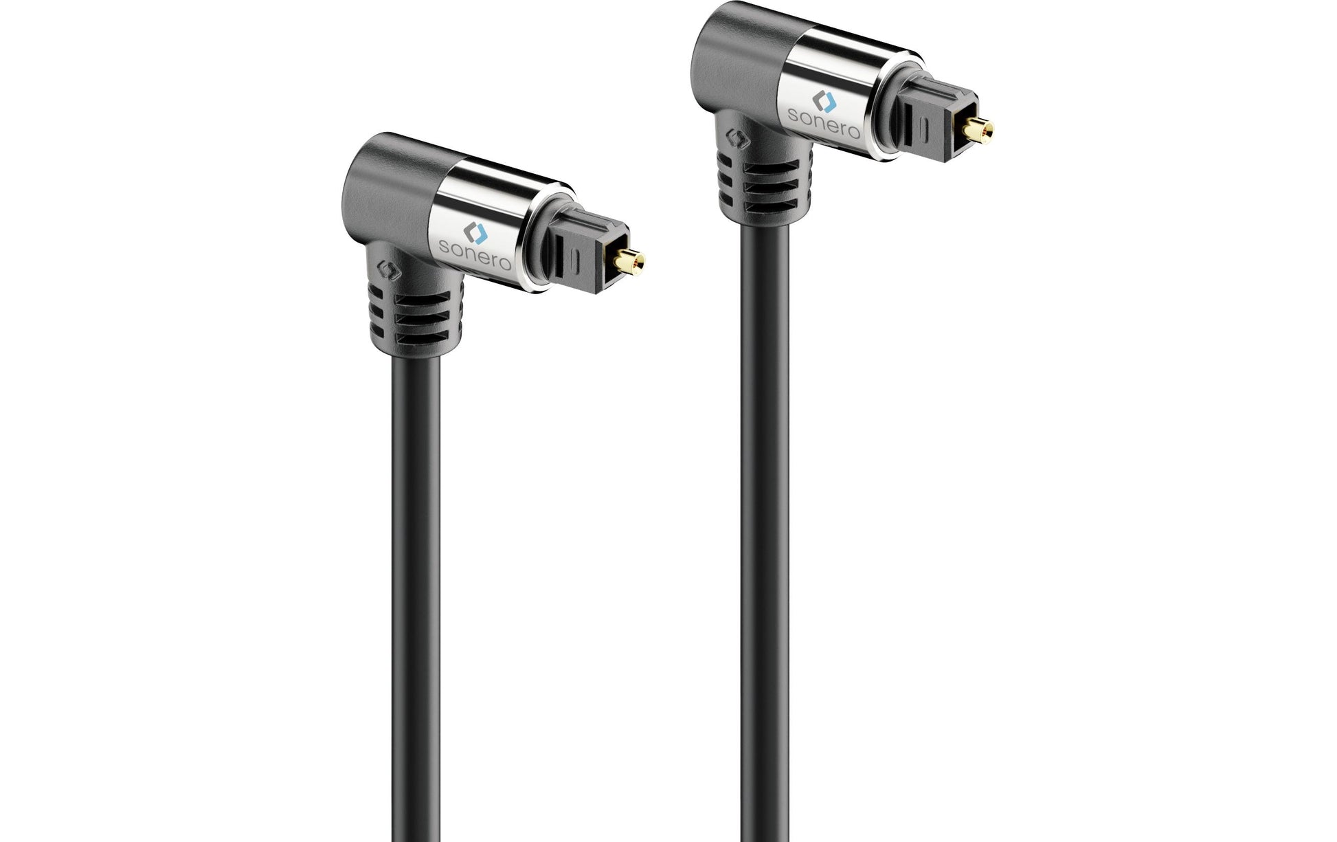 Sonero Toslink-Kabel (optisch) – 90° Stecker–90° Stecker – 1 m, vergoldete Stecker