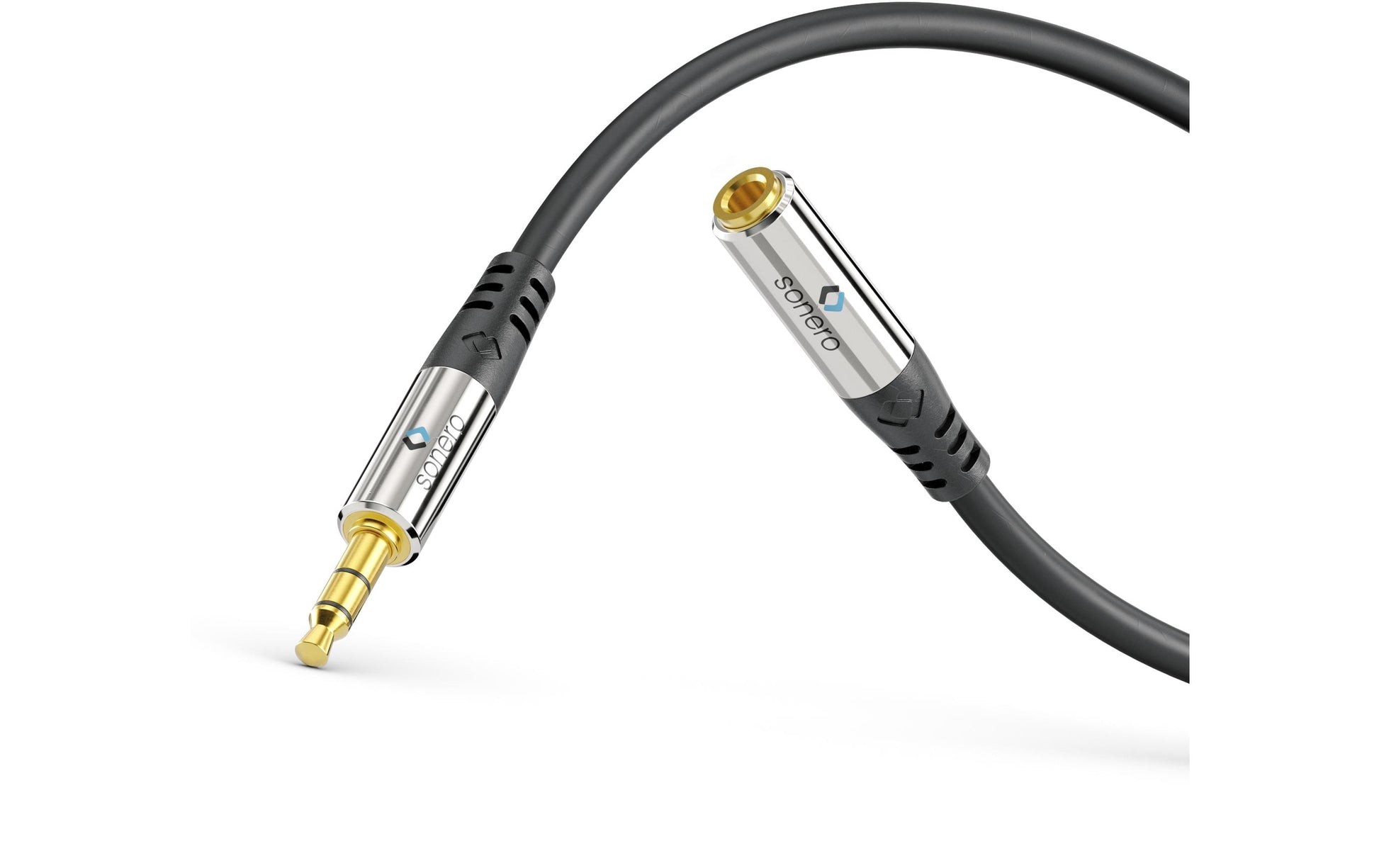 Sonero 3,5 mm Klinken-Verlängerungskabel – Stecker zu Buchse – 1,5 m, vergoldete Stecker