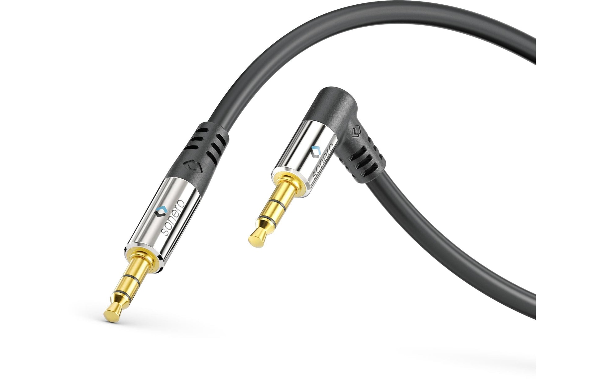 Sonero 3,5 mm Klinkenkabel – Stecker–90° Stecker – 2 m, vergoldete Stecker