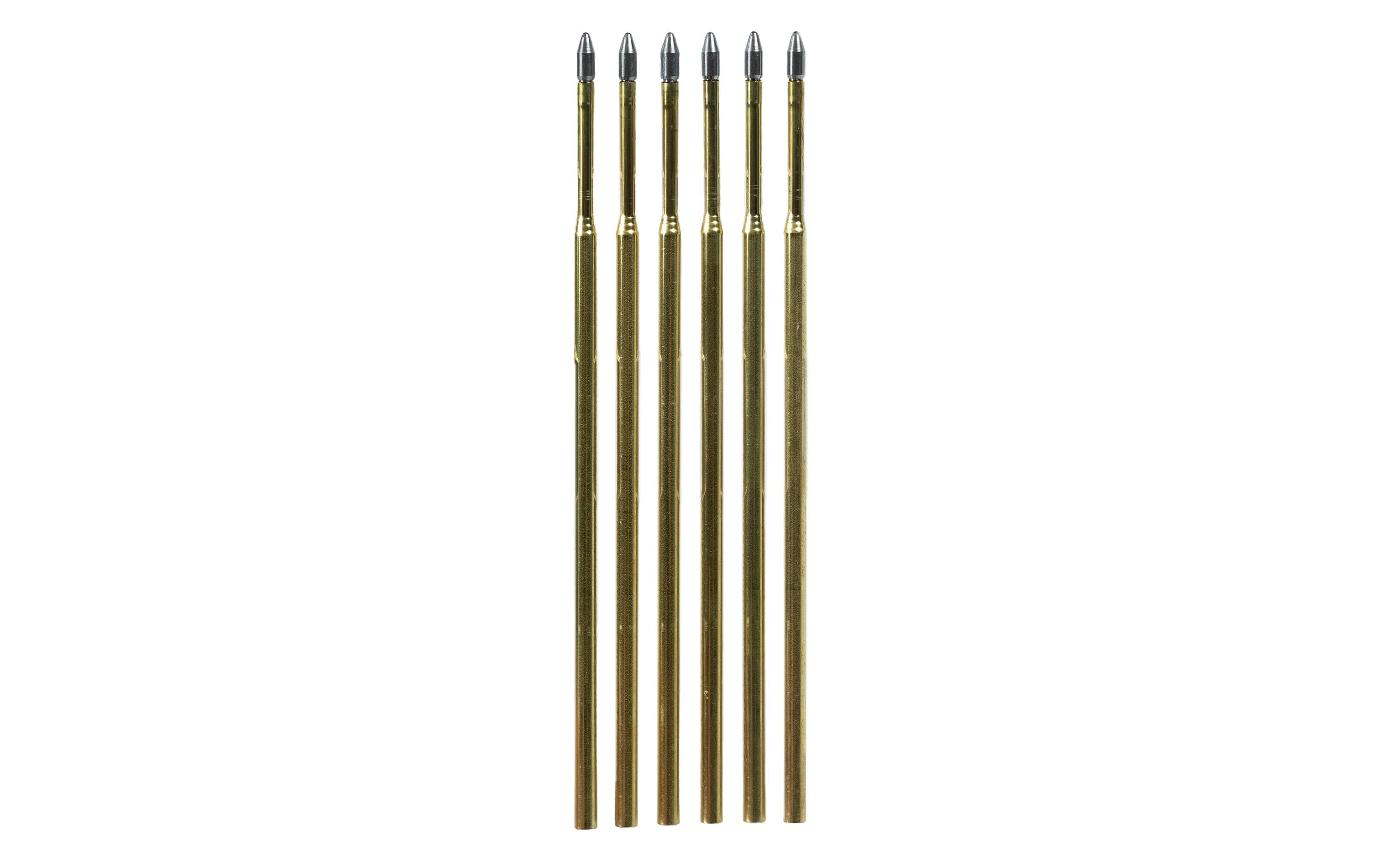 Caran d-Ache Caran d'Ache 826/828 M 8328.000 Kugelschreiber-Mine – Schwarz, Mittel, 6er-Pack