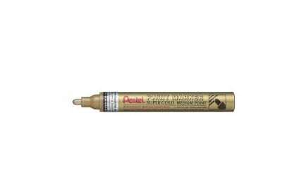 Pentel MMP10 Permanentmarker Metallic – Rundspitze 4,5 mm – Gold – 12er-Pack