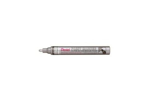 Pentel MMP10 Paint Marker Metallic – Rundspitze 4,5 mm – Silber – 12er-Pack